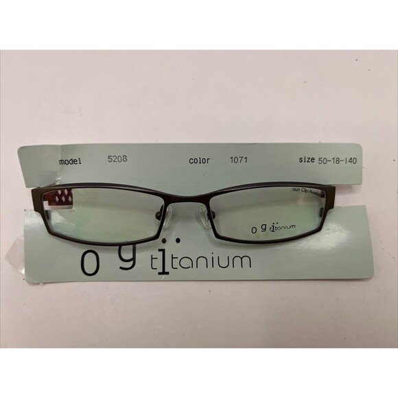 OGI Eyeglasses Titanium 5208 1071 Designer Demo Lens Silver 50-18-140 - Picture 1 of 7